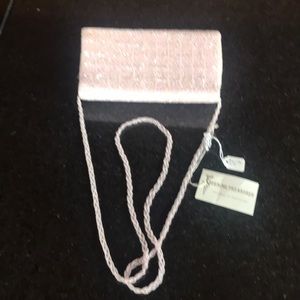 Beaded (prom/wedding) clutch with shoulder strap.